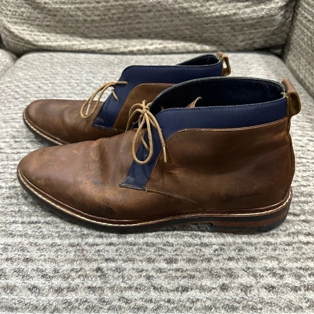 Cole Haan Boots Mens 9.5 Brown Leather Cambridge Chukka Ankle